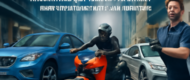 Концептуальное цифровое изображение футуристического города ночью с неоновыми огнями и небоскрёбами в киберпанковском стиле.